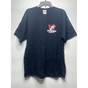 Joe's Crab Shack Pinch Hitter Real Swingers Get Crabs Graphic Tee Blue Black XL
